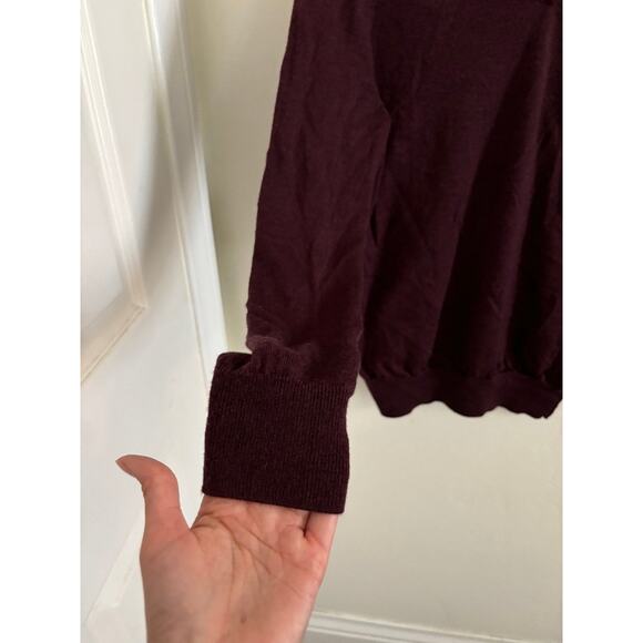 Joseph Abboud Sweater Men's Small 100% Merino Wool Modern Fit V Neck Maroon - Picture 3 of 8
